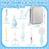 Little Angel Baby Grooming Kit,Baby Grooming Kit Newborn Care Set with Hair Brush Comb Finger Toothbrush Nasal Aspirator etc for Nursery Newborn Infant Toddlers Boys Girls(Blue)