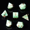 Sharp Edge DND Dice Set Handmade 7 Accessories Dice for Dungeons and Dragons TTRPG Games, Multi-Sided RPG Polyhedral Resin Sharp Edge Dice Roleplaying Games Shadowrun Pathfinder MTG(Gradient Green)