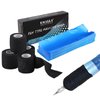 Pen Covers and Grip Tapes - Usiriy 200pcs Machine Pen Bags and 4pcs Grip Tape Wrap Blue Plastic Pen Sleeves with Black Self-adhesive Bandages Covers Machine Cover kit