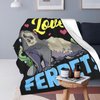 Just A Girl Who Loves Ferrets Blanket Ferret Decor Throw Blanket Gifts for Girls Boys Ferret Lover Super Warm Soft Plush Lightweight Fleece Flannel Bedding Blanket for Kids Adults Men Women 50"X40"