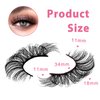 Russian Strip D Curl Lashes, Flu-ffy 18mm Fake Faux Mink Lashes that Look Like Extensions Curly Volume Wispy Eyelashes Natural Look 7 Pairs Pack(7P-E03)