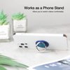 [2 Pack] Round Sparkling Cell Phone Ring Holder Stand,360 Degree Rotation and 180 Degree Adjustable Finger Ring Kickstand with Polished MetalPhone Grip (Deep Blue)