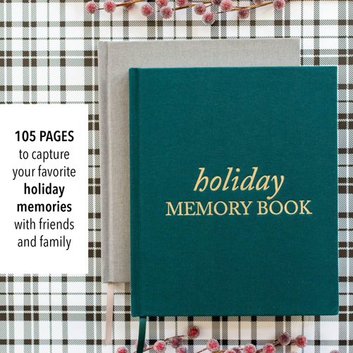 Holiday Memory Book (EMERALD, 105 Pages) by Duncan & Stone - Holiday Scrapbook Album for Christmas, Thanksgiving, & Other Holidays - Memory Holiday Photo Album