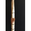 OMA Wooden Hand Crafted Skull Skeleton Walking Cane Stick Halloween Goth Staff Decoration Home Decor XL Size