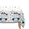 Suhelkit Race Car Two Fast Birthday Decorations Party Tablecloth - Racing Car 2nd Birthday Party Supplies Table Cover, Blue 2 Fast 2 Curious Birthday Decorations Table Cloth | 3 Pack (54in x 108in)
