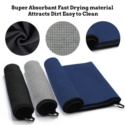 Golf Towels for Golf Bags for Men Golf Towel Golf Bag Towel Golf Club Towel Caddy Towel Golf Ball Towel Golf Rag Golf Accessories Golf Cleaning Kit Black Golf Towel Funny Golf Towel Navy