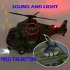 OCCAFY Military Helicopter Toy with Lights and Sound Sirens,Friction Powered Boys Army Toys,Rescue Vehicles Toys for Kids Aged 3 and Up,Best Toddler Kids Boys Gifts