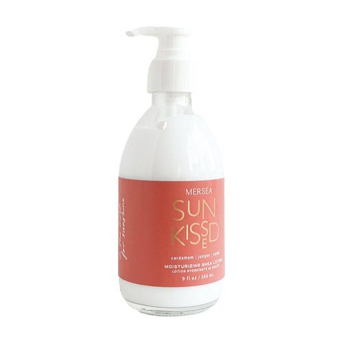 MERSEA Luxury Shea Lotion - Hand and Body Lotion in Glass Bottle Pump, Sun Kissed, 9 oz