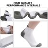 Copper Plantar Fasciitis Running Compression Socks for Men & Women – 3/6 Pairs Arch Support Ankle Socks for Athletic&Travel (Small/Medium, B0-6 Multicolour No Show)