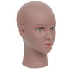 RUISIMEI Made of PVC Mannequin Head Bald Afro Female Cosmetology Manikin Head for Wigs Making Wig Display Hat Display Glasses Display Hairdressing Training Head Doll Head with Clamp