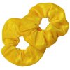 Kenz Laurenz Hair Ties - 2 Velvet Scrunchies for Women Girls Hair Elastics Ponytail Holder Scrunchy Accessories Pack (Yellow)