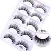 3D Mink False Eyelashes Pack Real Siberian Luxurious Messy Cross Dramatic Lightwight Soft Mink Fake Eyelashes Set 5 Pairs A10-5（The New)