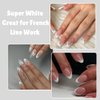 The Nails Bae Super White Gel Polish, French Manicure, Nail Art, Nail Design, White French, White Gel Polish, White Gel Nails Art, White Color Gel Polish Soak Off LED/UV Long Wear DIY(White)