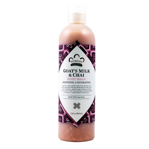 NUBIAN HERITAGE BODY WASH,GOATS MLK&CHAI, 13 FZ , 2 pack
