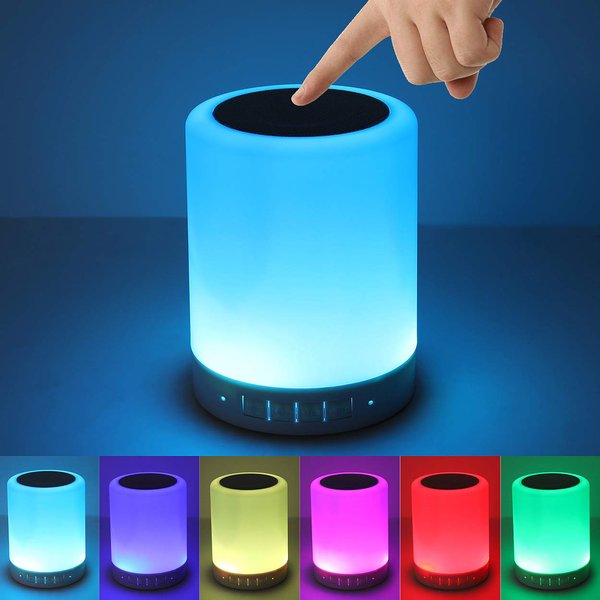 KPR Night Light Bluetooth Speaker, Portable Wireless Bluetooth Speakers, Touch Control Bedside Table Light, Outdoor Speakers Bluetooth, Best Gifts for Girl, Boy, Baby