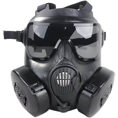 Airsoft M50 Full Face Protective Gas Mask Tactical, Eye Protection Goggles Dummy Skull Gas Mask with 2 Filter for BB Gun Outdoor Sport Game Cosplay Halloween Masquerade Movie Shooting Costume Props