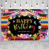 Mexican Birthday Party Decorations-Fiesta Theme Happy Birthday Backdrop Cinco De Mayo Vinyl Background Banner Mexican Party Supplies