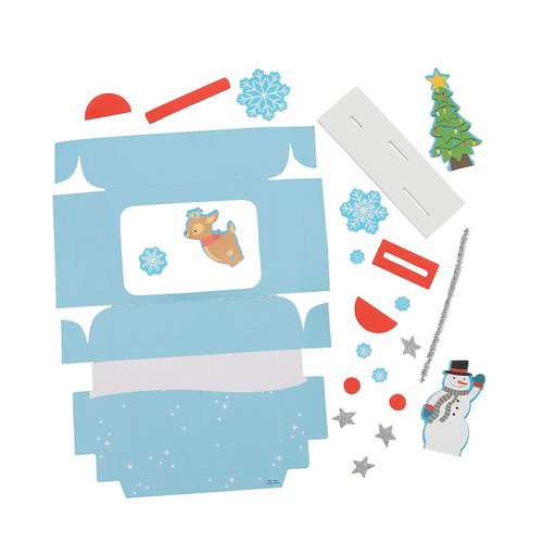 3D Groovy TV Christmas Scene Craft Kit, Makes 12