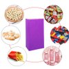 KEYYOOMY Small Paper Bags 24 CT Purple Printed Party Favor Bags for Wedding Shower Kid's Birthday Party(9.4x 5.1x 3.1 in)