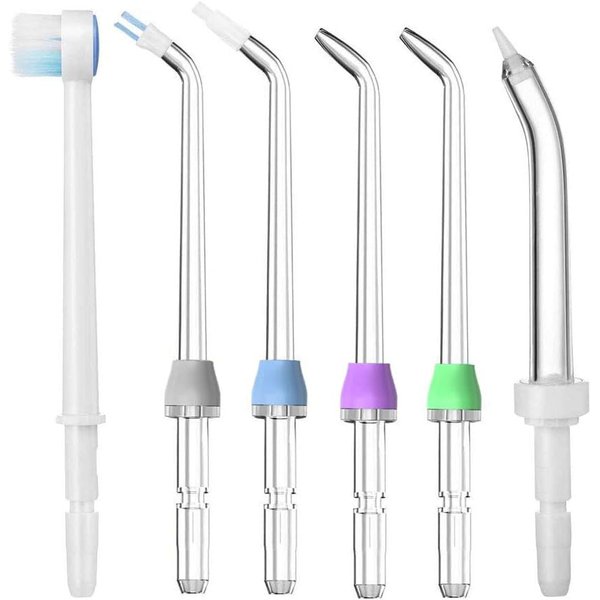 Flosser Replacement Tips for Waterpik Water Flosser, High-Pressure Water Flosser Tip Replacement, Compatible with Waterpik Oral Irrigator (6Pack)