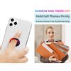 lenoup Rainbow Cell Phone Ring Stand Holder,Multicolor Ring Grip Kickstand,Iridescent 360 Rotation Metal Finger Ring for Phones,Pad