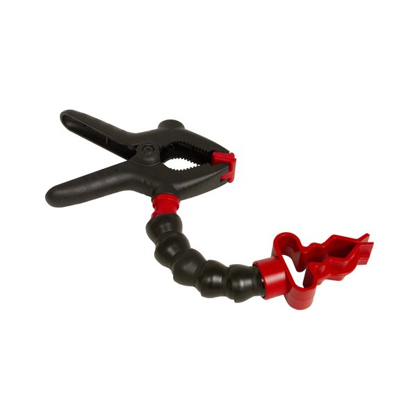 Lisle 70450 Flashlight Holder with Clamp, Black, Red