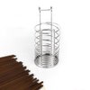 kaileyouxiangongsi 304 Stainless Steel Utensil Drying Rack/Chopsticks/Spoon/Fork/Knife Drainer Basket Flatware Storage Drainer (Round)