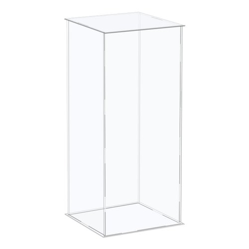 MECCANIXITY Acrylic Display Case Plastic Box Cube Storage Box Clear Assemble Showcase 8.3x6.3x16.1 Inch for Collectibles