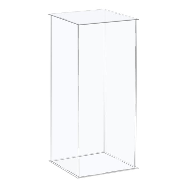 MECCANIXITY Acrylic Display Case Plastic Box Cube Storage Box Clear Assemble Showcase 8.3x6.3x16.1 Inch for Collectibles