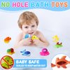 Color Changing No Hole Bath Toys for Kids Toddlers with Drying Bag, Bath Toys for Kids Ages 1-3 4-8, Bath Toys Toddler 2-4 Sea Creatures Kids Bath Toys Bathtub Toys Water Toys Sea Animal Toys