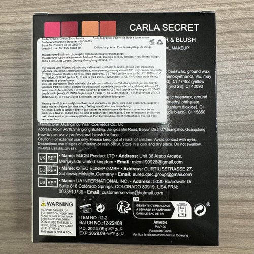 HOSAILY Cream Blush & Concealer Palette, 12 Colors, Long Wearing, Smudge Proof, Blendable Matte Finish, Face Makeup (02)