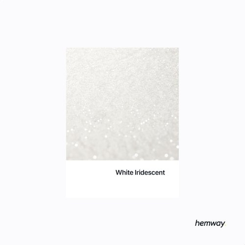 Hemway Premium Ultra Sparkle Glitter Multi Purpose Metallic Flake for Nail Art, Cosmetic Graded, Makeup, Festival, Party, Hair, Body and Eyes 100g / 3.5oz - White Iridescent