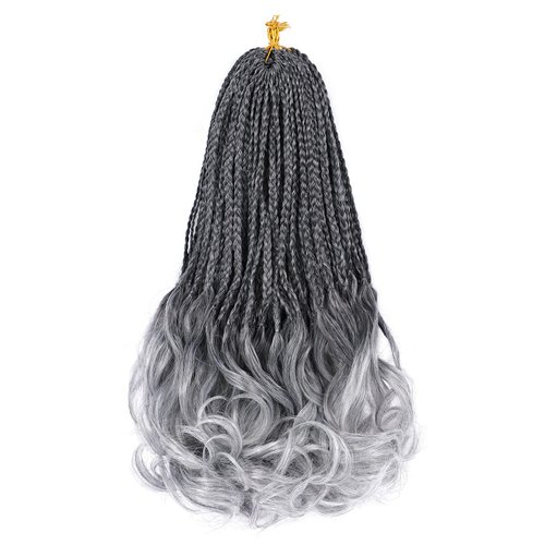 French Curl Crochet Braids 14 Inch 6 Packs Goddess Box Braids Crochet Hair Pre Looped French Curl...