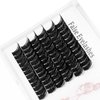 Bodermincer 72pcs Wide Cluster 3D Effect Glue Bonded Mink Super Cluster Eyelash Home Eyelash Extension Eyelashes D Curl Individual Lashes Makeup (12mm)