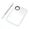 Makeup Mixing Palette, Stainless Steel Makeup Palette, Professional Cosmetic Mixing Makeup Palette Spatula Makeup Artist Tool
