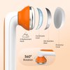 SOICY S40 Metal Ice Roller for Face Under Eye Skin Care Tools for Whole Body Minor Injury Cold CompressIce Face Roller Massager for Migraine Pain with 2 Stainless Steel Replacement Heads Orange