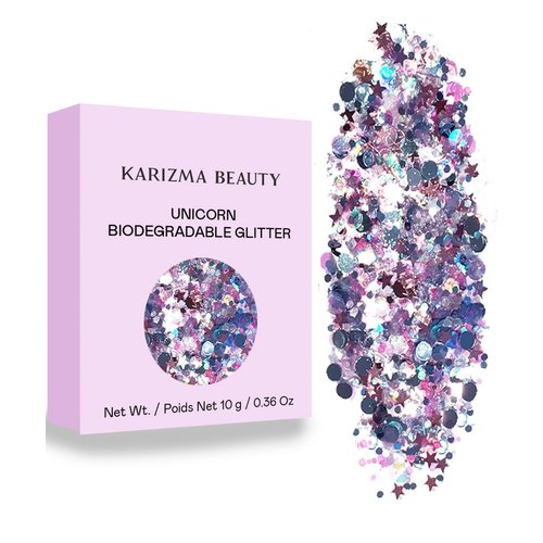 Unicorn Strobe Biodegradable Chunky Glitter // Karizma Beauty Silver Bio Glitter Eco Glitter Face Glitter Festival Chunky 10g