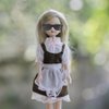 NUOBESTY Doll Eyeglasses Sunglasses Doll Mini Sunglasses Black Mini Sunglasses for Dolls DIY Crafts Dollhouse Accessories, 100 Pcs