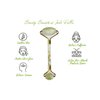 Just Organic Jade Roller & Gua Sha Set Facial Beauty Tools, Face Roller Skin Massager for Face, Neck and Eye Treatment Ice Roller for Skin Care Routine & Puffiness Relief (Green)