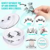 Magnetic Eyelashes with Lash Clusters Applicator Natural Magnetic False Lashes Kit Wispy Reusable Cluster Eyelash Extensions with Magnets No Lashes Glue or Liner Needed(2 Pairs-Natural)