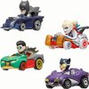 Hot Wheels RacerVerse, Set of 4 Die-Cast 1:64 Scale Toy Cars Optimized for Driving on Tracks with Pop Culture Characters as Drivers