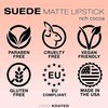 Kandi Koated Suede Matte Lipstick [Rich Cocoa] - Warm Mid-tone Brown Matte Lip Color with Cruelty-Free Formula | Creamy Texture, Rich Colors, Paraben-Free | Beauty & Makeup