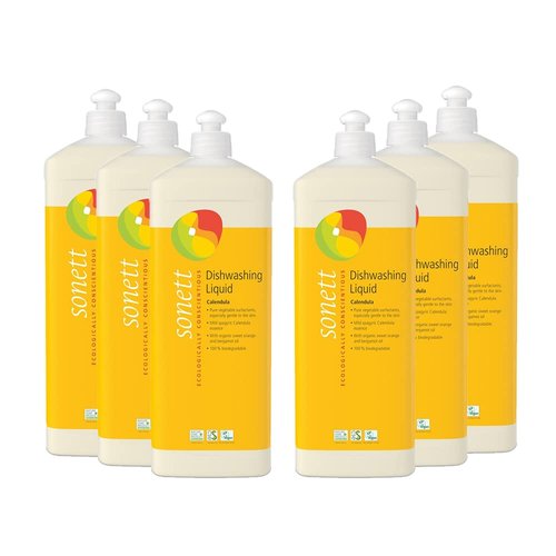 Sonett Organic Dishwashing Liquid Calendula Certified Organically Grow 34oz (Pack of 6)