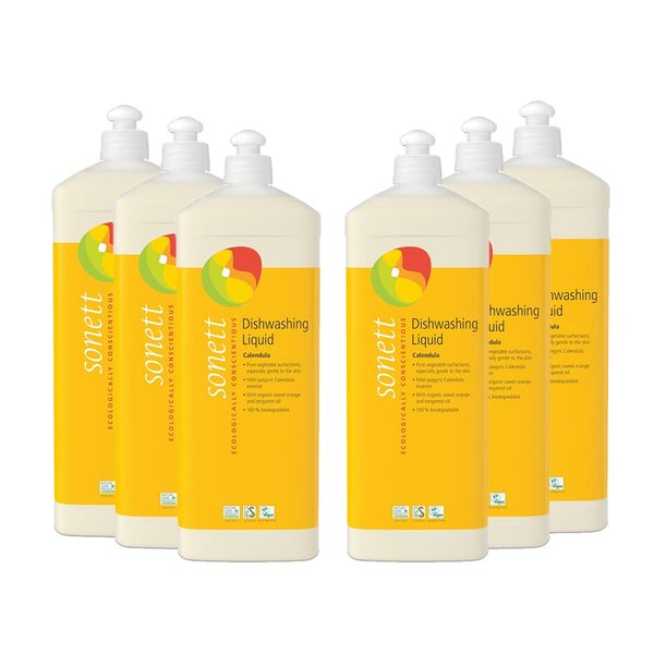 Sonett Organic Dishwashing Liquid Calendula Certified Organically Grow 34oz (Pack of 6)