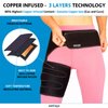 Copper Compression Hip Brace Sciatica - Groin Wrap for Pain Relief Thigh Compression Sleeve - Support for Hip Flexor Arthritis for Pulled Muscles-Sciatica Nerve Brace Injury for Men and Women (Left