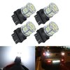 iFunyLED 4PCS 3157 LED Bulb Back Up Reverse Light 12V-24V Super Bright 3156 3056 3057 3047 LED Replacement Light Kit Set for Car Back Up Reverse Tail Brake Turn Signal Lights - Xenon White
