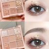 GHFCZOO Rose Gold Dark Brown Colorful neutral Eyeshadow Palette Makeup,9Color Matte Shimmer Natural Smokey Eye Eyeshadow palettes Highly Pigmented Neutral Long Lasting Waterproof (04#)