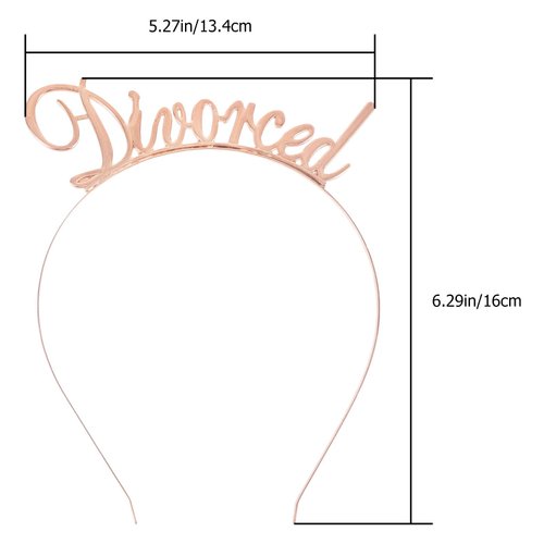 ABOOFAN 2pcs Divorce Headband Hair Ties for Women Divorced Hair Band Letters Hair Band Photo Ornament Lady Letters Headpiece Womens Hair Accessories Party Hat Crown Alloy Woman