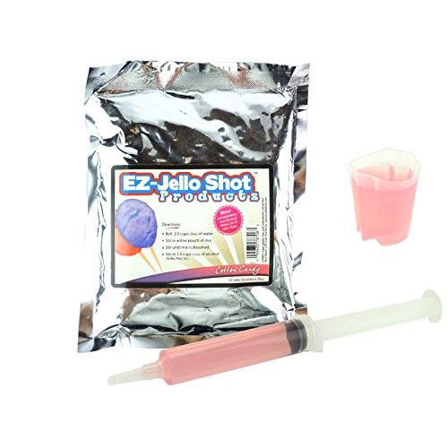 Cotton Candy Jello Shot Mix 6.78 oz - Premium Gluten-Free Jello Mix for Tasty Jello Shots - Easy to Make EZ Gelatin Powder Mix for Jello Shots - Adult New Year and Holiday Party Supplies