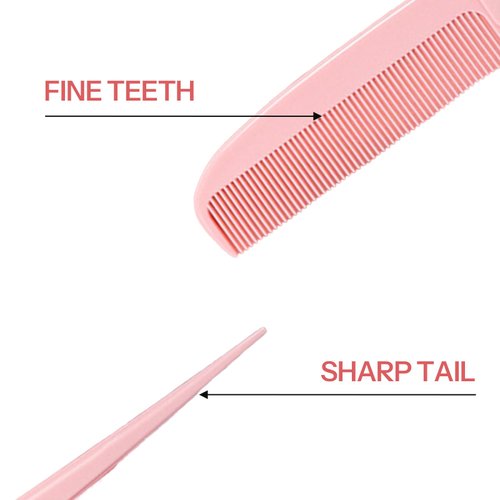 MONIXI Portable antistatic comb mini pocket comb foldable women's small travel foldable fine toothed comb hair styling tool plastic foldable comb for men and women (2#)